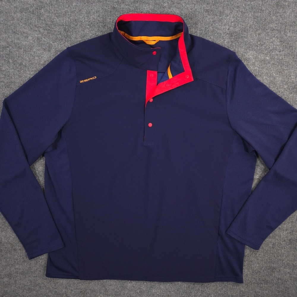 Zero Restriction Z710 Hybrid Quarter Snap Mens XXL Navy Performance Golf DWR